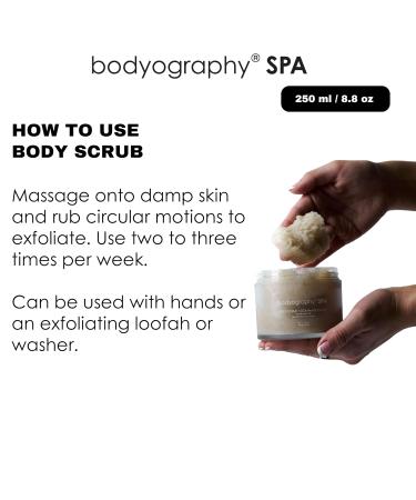 Bodyography Spa Body Scrub 10 oz | Vanilla Sea Salt Fragrance | Exfoliating Sugar & Salt Polish with Botanical Oils | Vegan Paraben-Free Gluten-Free Skincare for Smooth Skin - Buy Online on GoSupps.com