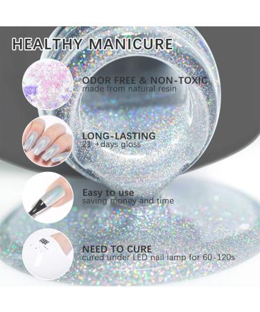 MIZHSE Holographic Gel Nail Polish Set - Galaxy Chameleon Glitter Lacquer for Salon-Worthy Nail Art at Home - Buy Online on GoSupps.com
