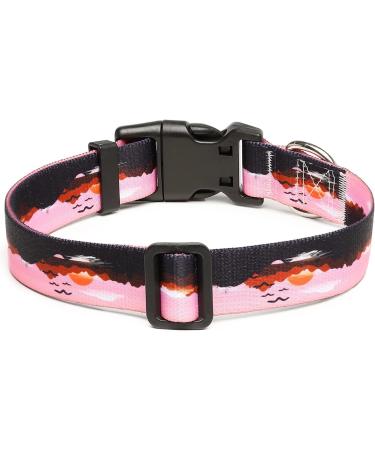 Mercano Dog Halison Comfort Collar - Soft Nylon Patterned Collar for Small & Medium Dogs | Perfect for Puppies - Size M Sunset - Buy Online on GoSupps.com