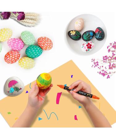 Betem 24 Colors Dual Tip Acrylic Paint Pens Markers for Art Supplies and DIY Crafts - Premium Pens for Wood, Canvas, Stone, Glass, and Ceramic Surfaces - Buy Online on GoSupps.com