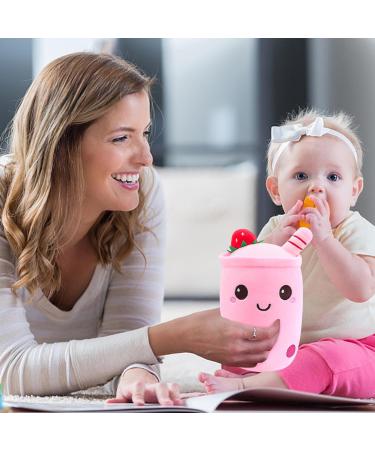 Guiffly Bubble Tea Plush Boba Fluffy Cuddle Pillow Toy - Pink - Buy Online on GoSupps.com