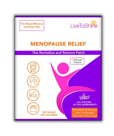 Menopause Relief Topical Patches - 30 Days Supply - USA Made by Live To Shine