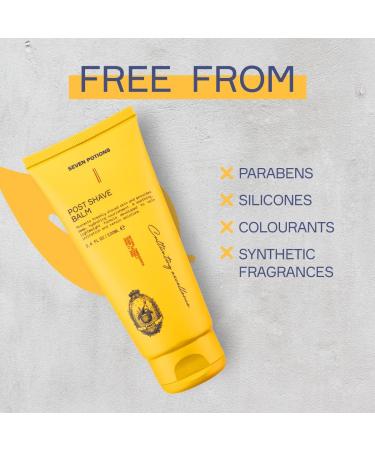 Seven Potions Men's Post Shave Balm - Calming, Hydrating, Lightweight Formula (100ml) - Buy Online on GoSupps.com