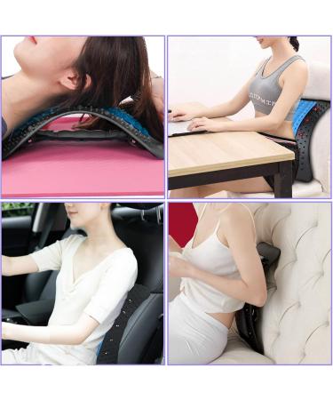 Back Carrier for Lower Back Pain Relief | Adjustable Back Stretcher for Bed Chair & Car | Lumbar Support in Black/Blue - Buy Online on GoSupps.com