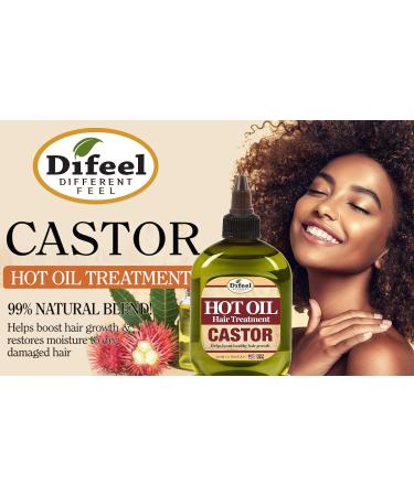 Difeel Castor Hot Oil Treatment 7.1 oz - Nourishing Hair Treatment for Strength and Shine - Buy Online on GoSupps.com