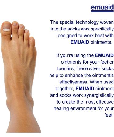 Emuaid Nail Fungus Bundle & Silver Ionic Socks - Regular Strength - Buy Online on GoSupps.com