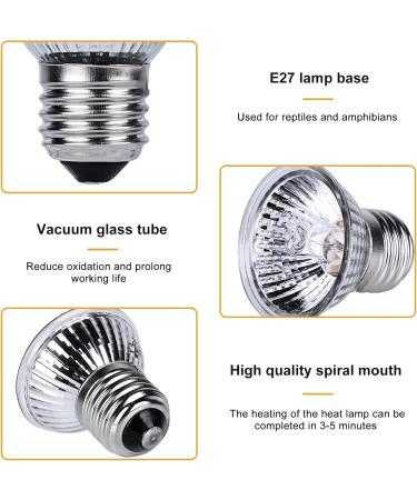 Turtle Heat Lamp - 6 Pack 50W UVB Dimmable Halogen Bulbs for Reptiles Lizards & Amphibians - E27 220-240V - Buy Online on GoSupps.com