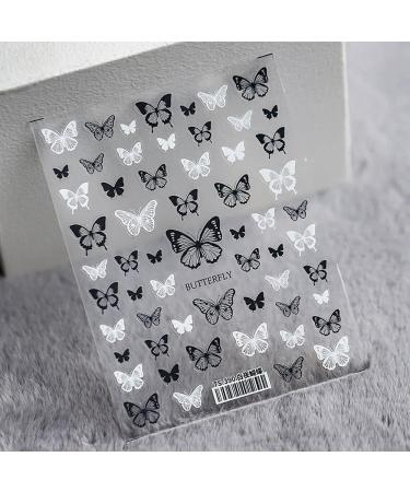 5 Sheets Nails Beauty Multi Styles DIY Salon Butterfly-shape Nail Sticker Nail Art Decorations 5D Nail Art Sticker Self-adhesive Back Glue - Buy Online on GoSupps.com