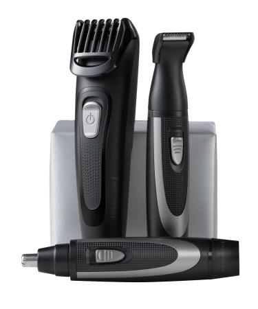 Remington Beard Trimmer Kit The Works (6 Piece Beard Trimmer with Comb (2mm-18mm) Precision Trimmer with Comb (1mm-5mm) & Nose and Ear Trimmer Advanced Ceramic Blades USB Rechargable) MB905