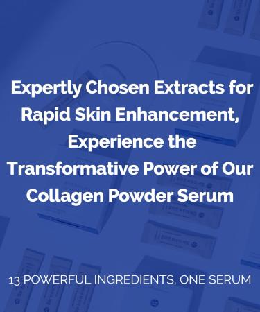 Unizaar Collagen Powder Serum - 100mg*10 | Transform Your Cream with Luxe French Collagen & Vitamin C | Potent Korean Skin Care with Hyaluronic Acid - Buy Online on GoSupps.com