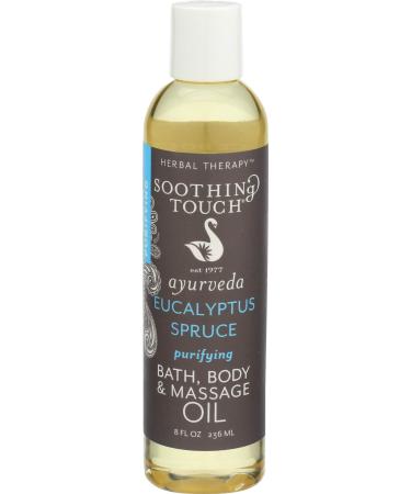 Soothing Touch Euclyptus Bath & Body Massage Oil  8 oz Peppermint Rosemary