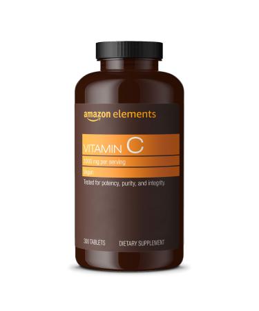 Amazon Elements Vitamin C 1000mg, Supports Healthy Immune System, Vegan, 300 Tablets, 10 month supply
