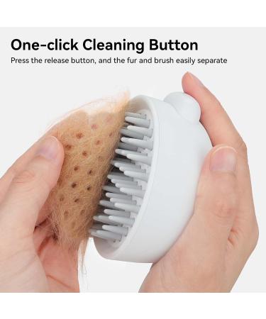 Aumuca Silicone Cat Massage Brush | Grooming Tool for Short Haired Cats | Releases Loose Fur | White - Buy Online on GoSupps.com