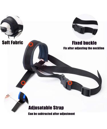 ILEPARK Adjustable Fabric Dog Muzzle - Stop Biting Barking & Chewing - Breathable & Comfortable (Large Black) - International Shipping Available - Buy Online on GoSupps.com
