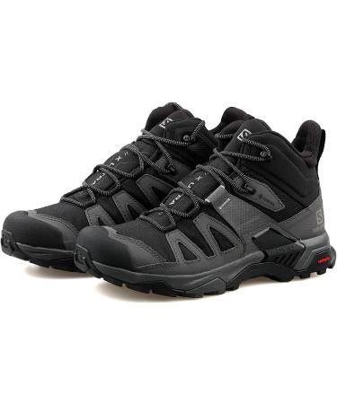 Salomon Men's X Ultra 4 Mid Gore-tex Hiking Boots 12 - Black/Magnet/Pearl Blue | Waterproof Outdoor Shoes - Buy Online on GoSupps.com