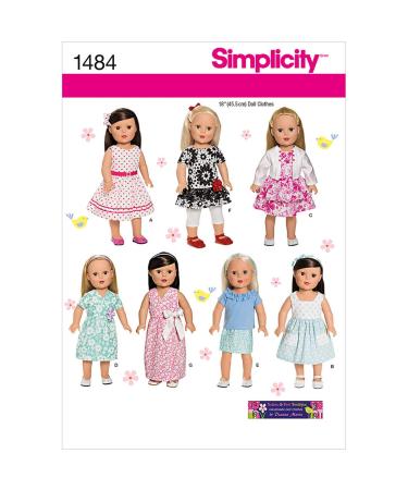 Simplicity 1484 Doll Clothes Sewing Patterns for 18'' Dolls