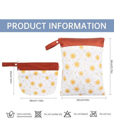 Seaur Naspasche Kita Kindergarten Large Waterproof Wet Diaper Bag - 2 Pack (20x28cm & 30x40cm) | Travel Organizer for Baby Sport & Pool - Buy Online on GoSupps.com