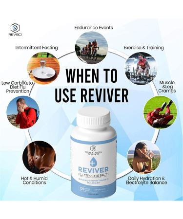 REVIVER Salt Pills - Electrolytes for Runners Sugar-Free Fasting Tablets 120 Carnivore Electrolyte Pills for Optimal Hydration - Buy Online on GoSupps.com