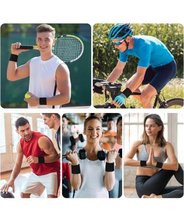 Flintronic Absorbent Welding Tapes for Men & Women | Soft Cotton Fitness Arm Bracelets for Handball Football & Tennis - Black - Buy Online on GoSupps.com