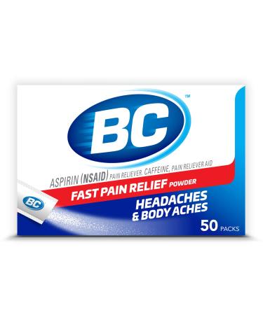 BC Powder Original Strength Pain Reliever, Dissolve Packs, 50 Individual Packets 50 Count (Pack of 1) 50 count