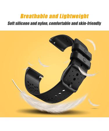 ANBEST Silicone Strap for Polar Vantage M & M2 | Sport Replacement Bracelet for Polar Grit X - Black - Buy Online on GoSupps.com