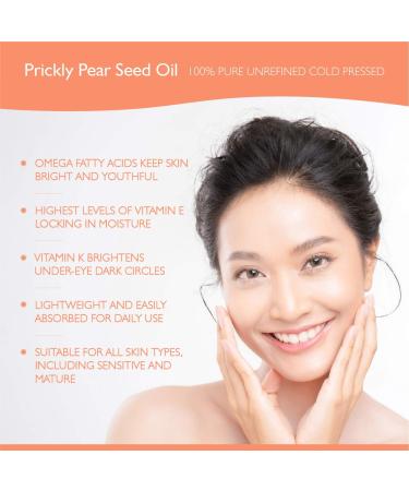 Cold-Pressed Virgin Organic Prickly Pear Cactus Seed Oil | Natural Skin Serum for Glowing Skin - Buy Online - Buy Online on GoSupps.com