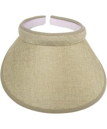 Bersun Natural Cotton Twill Clip-On Sun Visor Hat - Khaki | One Size - Buy Online on GoSupps.com