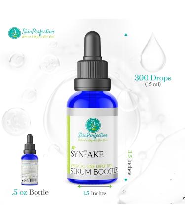 Skin Perfection Syn-AKE Face Serum for Women - Anti-Aging Tri-Peptide Moisturizer - 0.5oz Facial Serum for Youthful Skin - Buy Online on GoSupps.com