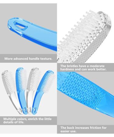 Larbois Nail Brush Set - 4 Pack Handle Grip Fingernail Brushes for Cleaning Toes and Nails - Men and Women - Color2 - Buy Online on GoSupps.com
