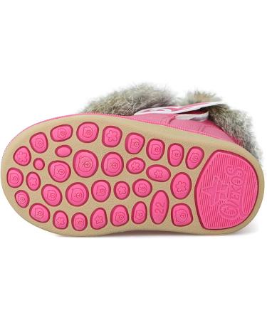 MINBEI Baby Girls Soft Leather Winter Snow Boots - Waterproof Toddler Girls 12 UK Child Rose - Buy Online on GoSupps.com