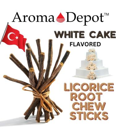 Aroma Depot White Cake Flavored Licorice Root Chew Sticks - 16 oz. for Oral Health 100% Pure Natural 6.5-7 inches Long - Buy Online on GoSupps.com