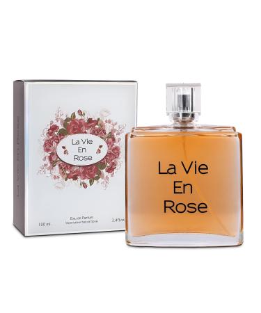 La Vie Rose Women Perfume Long Lasting Eau de Parfum Spray for Women Wonderful Gift Fragrance Daily Used for All Skin Types 3.4 Fluid Ounce La Vie Rose 3.4 Fl Oz (Pack of 1)