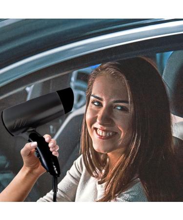 Netagon Portable Compact Foldable 12V in Car Hair Dryer for Travelling Camping Festivals Caravan Motorhome & Windscreen De Frosting Icer (Black) - Buy Online on GoSupps.com