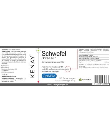 Bergstrom Nutrition Sulfur OptiMSM 90 capsules vegan - Buy Online on GoSupps.com