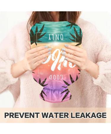 Good Vibes 2L Hot Water Bottle with Cover | Pain Relief for Bed Hands & Feet | International Shipping - Buy Online on GoSupps.com