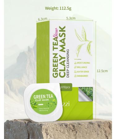  Erinde Erinde Green Tea Deep Cleanse Mask 10 x 5g Pore-Free Clay Facial Mask Green Tea Clay Mask Deep Cleansing Mask for Deep Cleansing Detoxification and - Buy Online on GoSupps.com