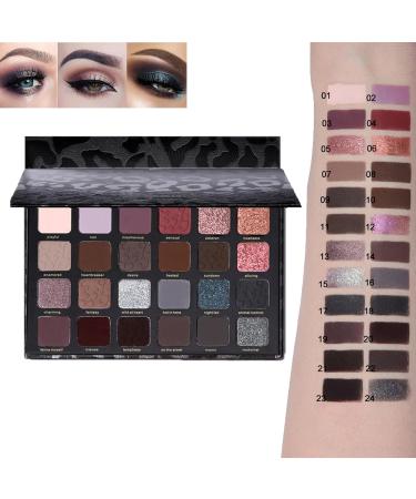 Palette de fards paupi res glamour longue tenue 24 couleurs l opard palette fum e palette de fards paupi res paillettes hautement pigment es fard paupi res naturel et imperm able pour femme