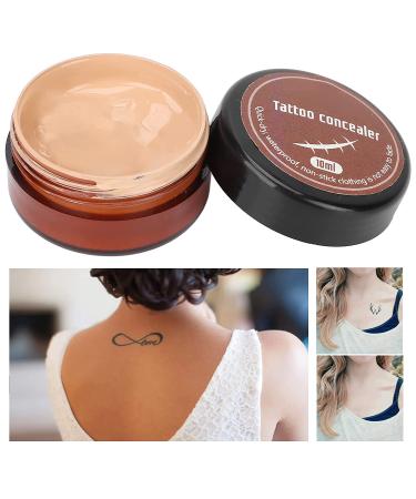 Waterproof Tattoo Concealer Cream for Men and Women - Cover Up Skin Marks, Scars, Birthmarks - 10ml Beige 64 Ounce - Buy Online on GoSupps.com