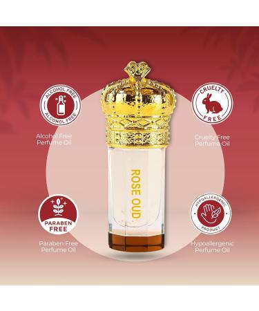 ARABIAN PERFUMES & OILS Rose Oud Perfume Oil - Soft Floral Musky Fragrance Oil for Men and Women - Travel Size Perfume 0.10 Fl. Oz. - Buy Online on GoSupps.com