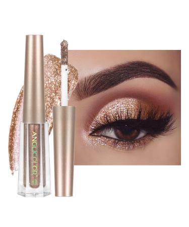 Anglicolor Eyeshadow Liquid Glitter Eyeshadow Highly Pigmented Glitter Gel Diamond Eyeshadow Liquid Eyeshadow & Eyeliner Blendable Shimmer Eyes Makeup Vegan (#15)
