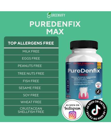 PureDenfix Max Extra Strength Probiotic Supplement with 40 Billion CFU Supports Teeth Gums Ear Nose Throat & Digestive Health 60 Capsules (2) - Buy Online on GoSupps.com