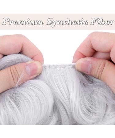Silver Grey Messy Hair Bun Ponytail Extension Scrunchie for Women - 45g - Buy Online on GoSupps.com