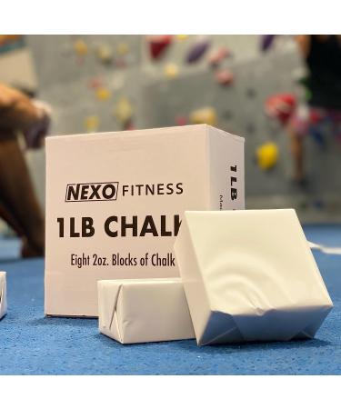 Nexo Premium Gym Chalk - 1LB (Eight 2oz Blocks) Crushable Chalk for Weight Lifting  Climbing  & ASMR - Buy Online on GoSupps.com
