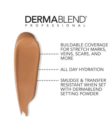 Dermablend Leg & Body Foundation Makeup For Legs Veins Stretch marks Buildable Liquid Body Foundation 100mL 45n Medium Bronze - Buy Online on GoSupps.com