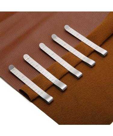 Sewing Clips Set - 20 Stainless Steel Hemming Clips with 3 Inches Measurement Ruler - Quilting Supplies - Buy Online on GoSupps.com
