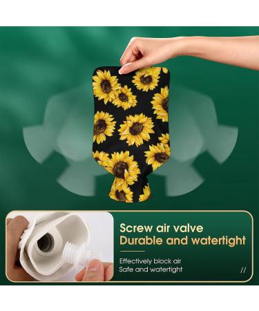 Buy Sunflower Hot Water Bottle with Plush Cover - Ideal Hand Warmer for Adults & Children - 26.5x15.3cm - International Shipping Available - Buy Online on GoSupps.com