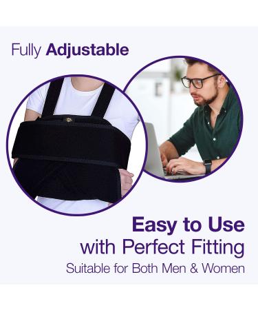 Armor Shoulder Immobilizer Sling with Rotator Cuff Brace - Support for Shoulder, Elbow, and Upper Arm Injuries - Men and Women - Buy Online on GoSupps.com