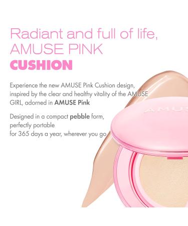 Amuse SEOUL Dew Power Vegan Cushion Foundation (01 PURE) | Dewy glow long-lasting double coverage clean beauty lightweight - Buy Online on GoSupps.com