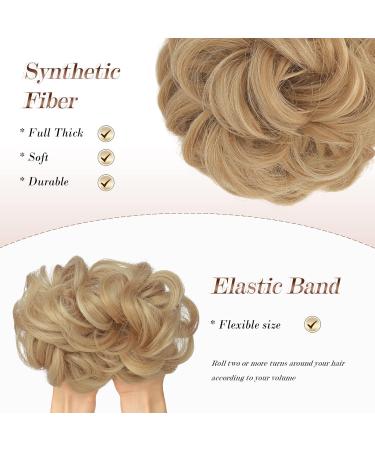 Fine Hair Part with Rubber Band - Curly Hair Extensions & Ponytail Hair Parts for Women & Girls - Honey Blonde & Platinum Blonde - 38g - Buy Online on GoSupps.com