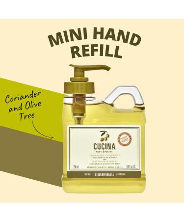 Fruit & Passion Cucina Coriander & Olive Mini Hand Soap Refill (250ml) and Nourishing Hand Cream (50ml) Holiday Gift Set Bundle - Buy Online on GoSupps.com